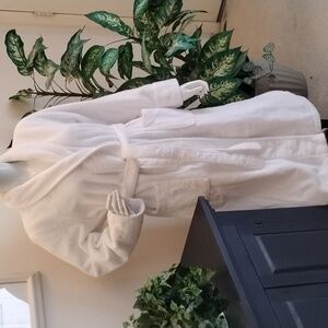 Luxury White Terry Robe from "The Company Store"